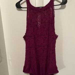 Wine red bodysuit
